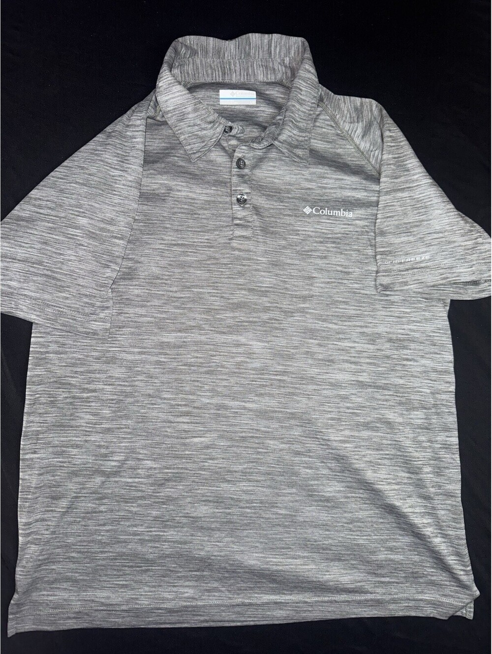 Columbia Omni-Freeze Polo Shirt Mens Large Gray Short Sleeve